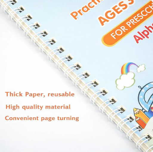 👶 KIDS GENIUS STARTER KIT: 4 Magic Copybooks + 10 Refills – Perfect Letters in DAYS, Not Years! ⭐